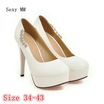 

Women High Heel Shoes Platform Pumps Woman High Heels Party Wedding Shoes Ladies Kitten Heels Plus Size 34 - 40 41 42 43