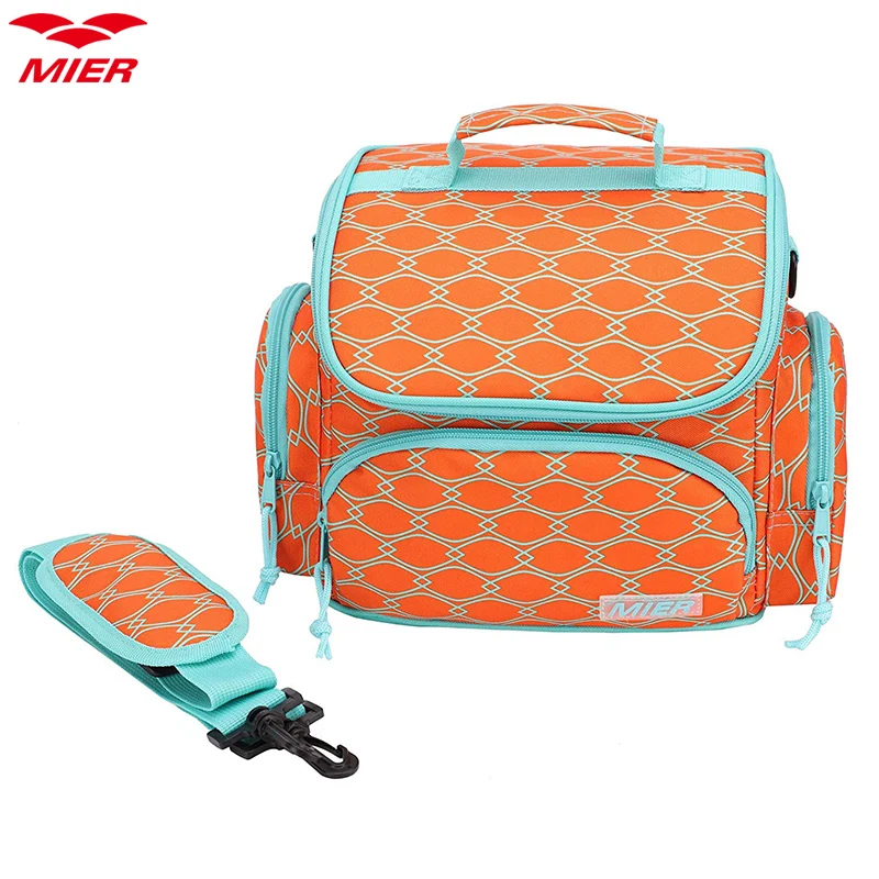 

MIER Insulated Lunch Box Bags Soft Cooler Tote for Women Girls, Leakproof Lunch Bag with Shoulder Strap, 9 Can