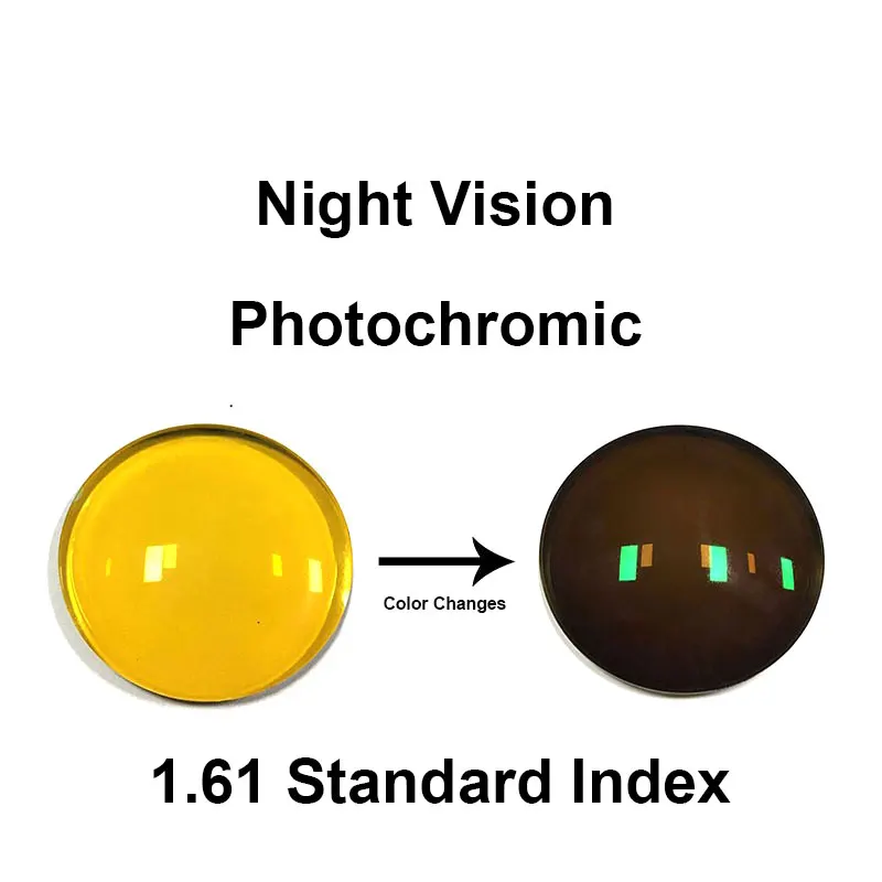 BAONONG 1.61 Polarized Night Vision Coating Photochromic Color Change