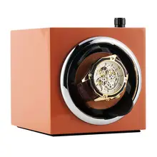 AU/EU/US/UK Orange Watch Winder Box Premium пять режимов ПЭ пианино краска одиночные часы держатель Автоматический намотчик enrrollador reloj