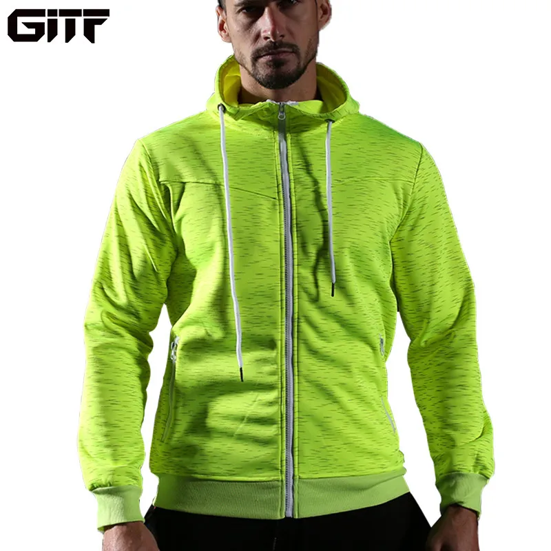 

GITF Men New zipper Long Sleeved Hooded Skateboard crossfit male Hoodie Jacket Running gym Fitness Sports Hoodie men clothing