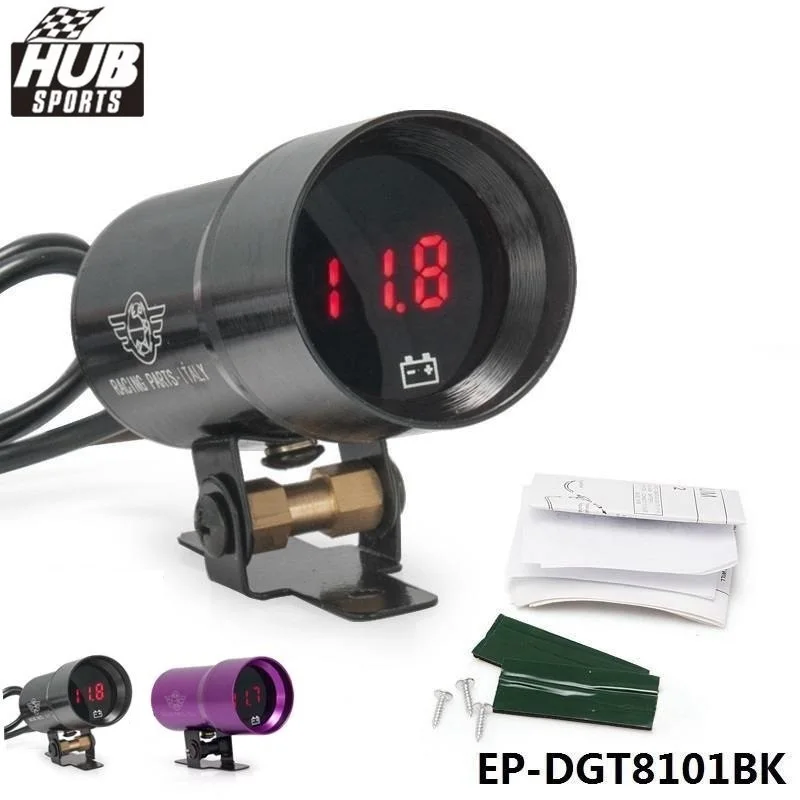 37mm Compact Micro Digital Smoked Lens Volt font b Battery b font Gauge Black Purple For