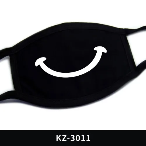Модная маска для верховой езды, солнцезащитная, осенняя и зимняя, холодная, летняя, тонкая, для мужчин и женщин, хлопковая, дышащая, с рисунком, с милым ртом - Цвет: KZ-3011