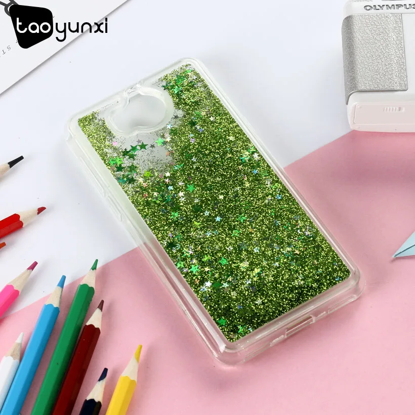 

TAOYUNXI Liquid Glitter Case For Huawei Y5 2017 Cases Silicone Dynamic Quicksand Cover For Honor 6 Play Nova Young Covers