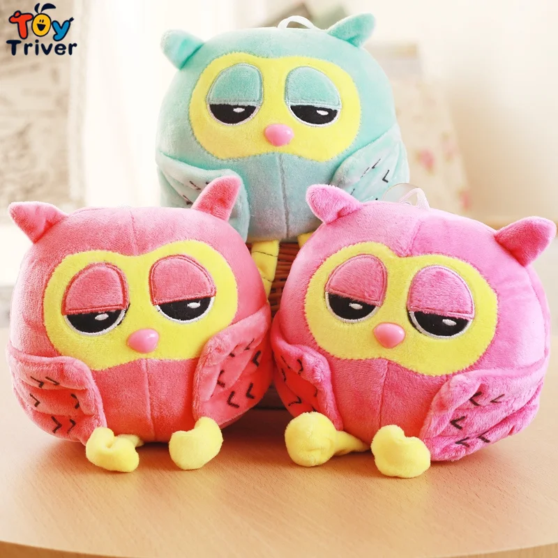 20 см Плюшевые Мультяшные красные синие совы игрушки кулоны мягкие куклы для