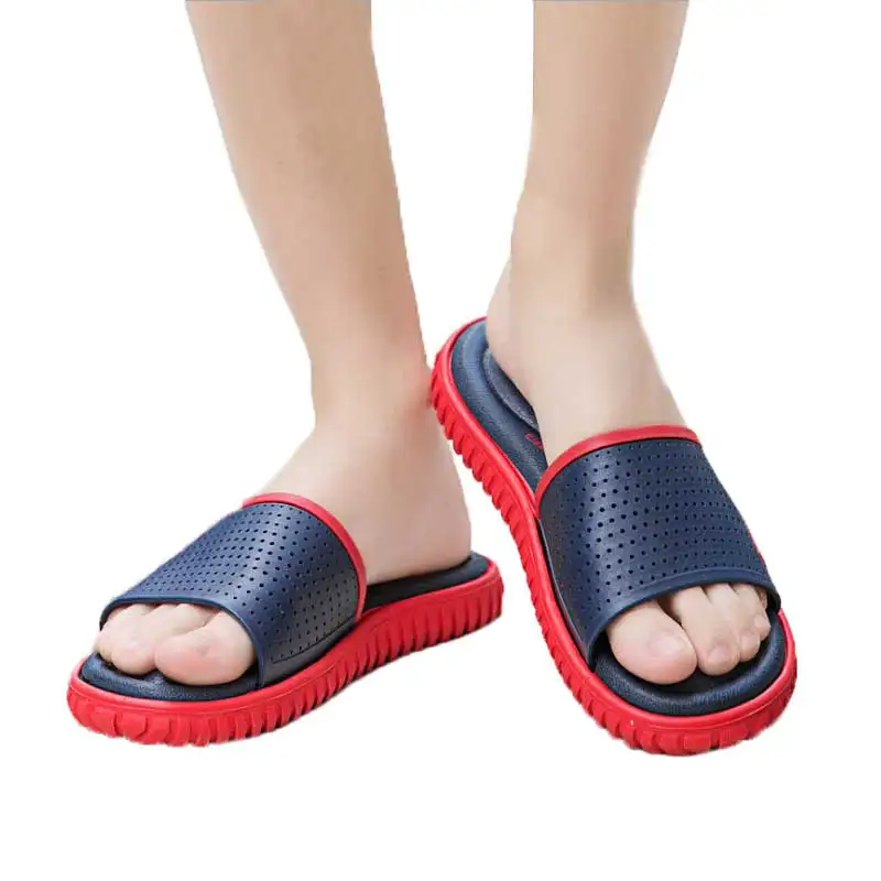 

Men Slipper 2019 Summer Male Beach Shoe Antiskid Slippers Man Fashion Foot Thicken Bathroom Sandals Home Shoes Size 39-46