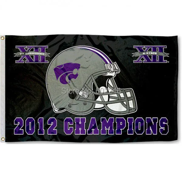 Kansas State Big 12 Champs College Large Outdoor Flag 3ft x 5ft
