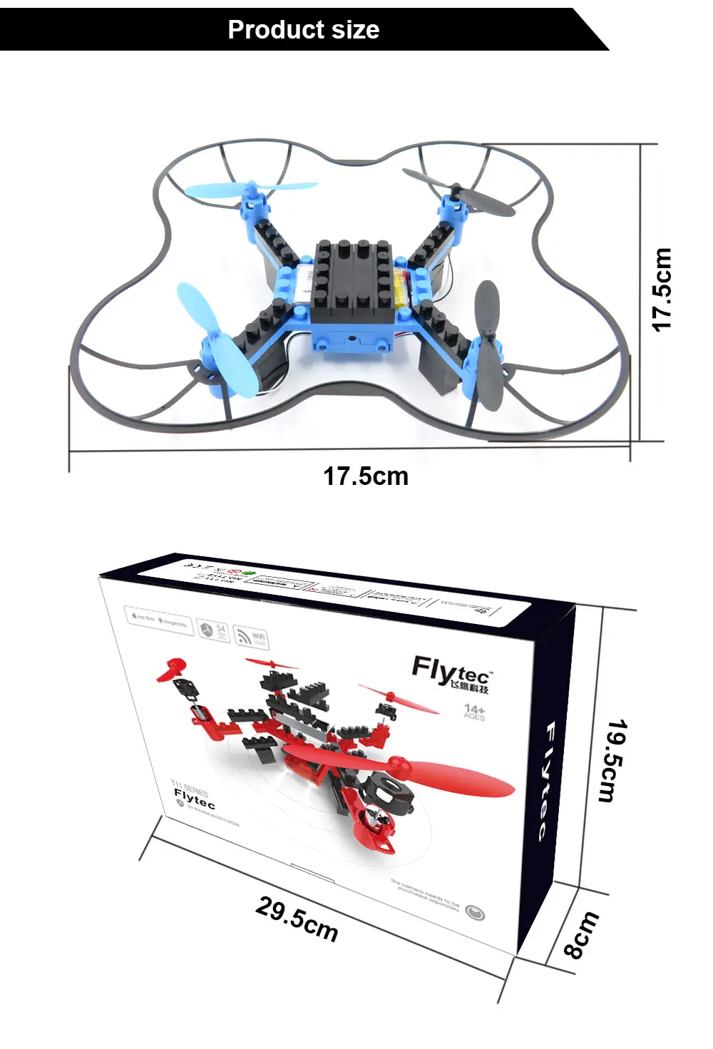 Freeshipping_Flytec_T11_DIY_Building_Block_RC_Quadcopter_3D_flip_Headless_Mode_Mini_Bricks_Pocket_Drone_For_Educational_Assembled_Model_15