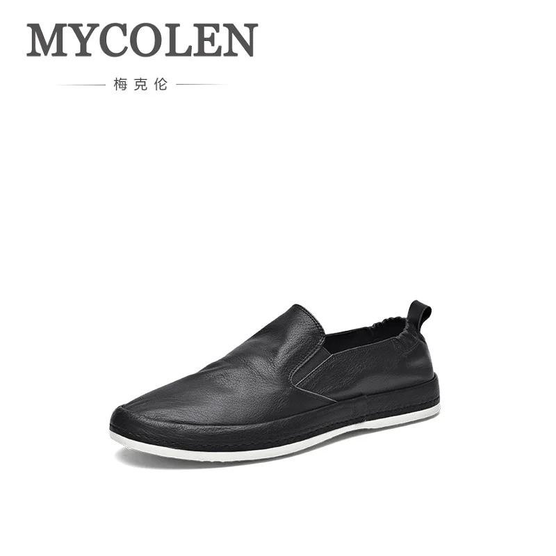 

MYCOLEN New Men Shoes Loafers Leather White Men's Casual Shoes Brand Comfortable Spring/Autumn Fashion Breathable Man Shoes
