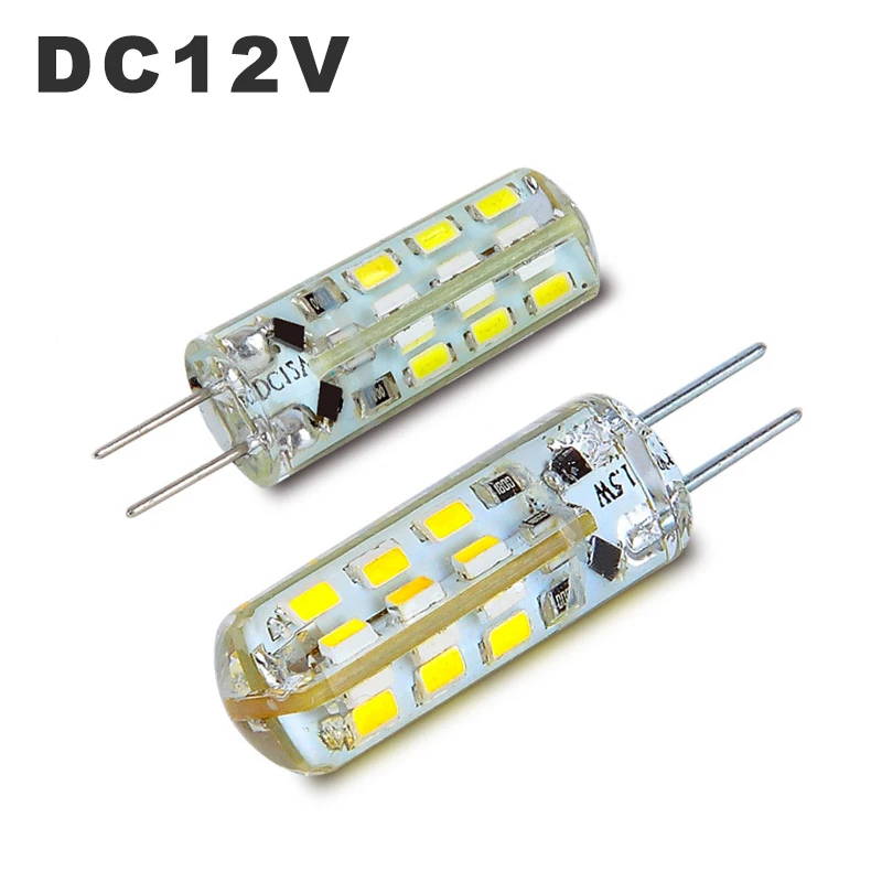 2pcs/lot LED G4 Lamp Bulb DC12V 1.5W 3W 4W Corn Light Bead Sillcone SMD3014  Ultra Bright Replace Halogen For Crystal Chandelier - AliExpress