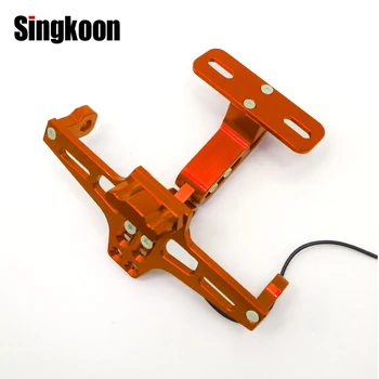

CNC Motorcycle License Plate Holder Frame Bracket LED Light FOR KTM 640 LC4 690 SMC 2008 2009 2010 2011 RC Duke 125 200 390