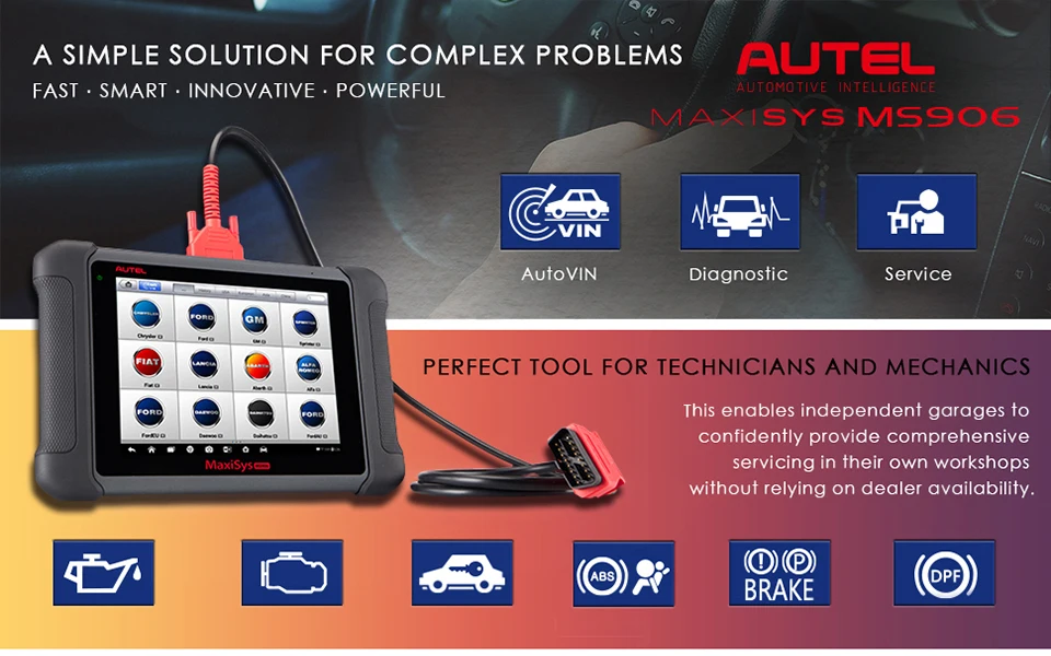 Autel MaxiSys MS906 Беспроводной автомобиля диагностический инструмент obd2 MaxiSys Pro сканер лучше, чем MaxiDAS DS708 и DS808