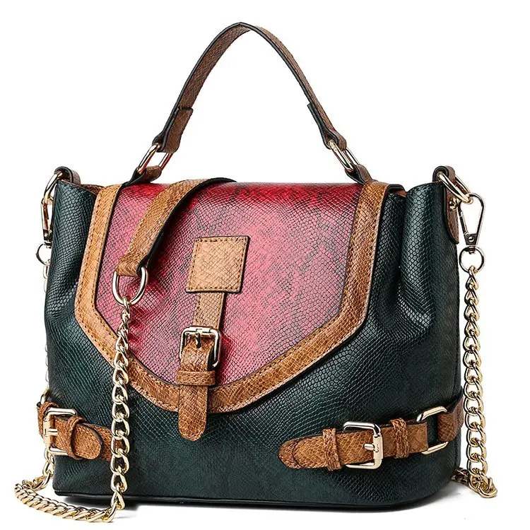 

Luxury Snake Serpentine Women Handbags Leather Messenger Ladies Shoulder Bag High Quality PU