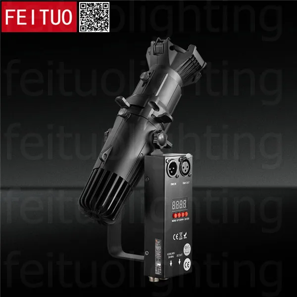 

New 2 X Lot DMX / Wireless Remote Control 20w Mini Led Lekos Black / White Die-Casting WW / CW / 2in1 Led Leko Light For Gallery