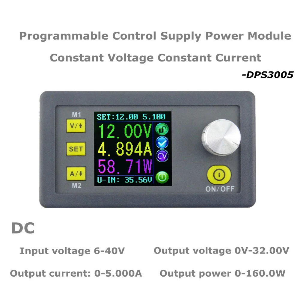 

RD DPS3005 Constant Voltage current Step-down Programmable Power Supply module buck Voltage converter color LCD voltmeter