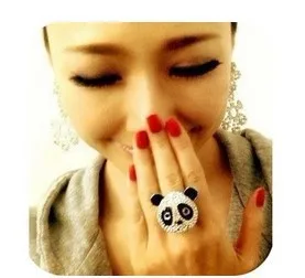 Min. order is $10 (mix order) OD0154 panda head full of super cute flash ring 26g | Украшения и аксессуары