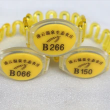 100 шт./лот из непромокаемой ткани перезаписываемый 125 кГц Дубликатор duplo и T5577 ABS RFID Браслет ID часы