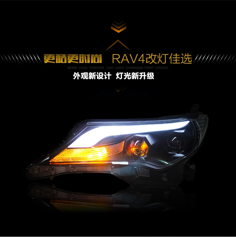 Головной светильник автомобильный Стайлинг для Toyota RAV4 головной светильник s 2013 для RAV4 головной светильник биксеноновый двойной объектив HID комплект led drl