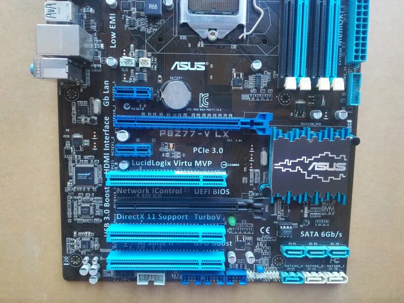 Б/у, ASUS материнская плата P8Z77-V LX LGA 1155 DDR3 i3 i5 22/32nm процессор USB3.0 32 Гб SATA3 VGA HDMI Z77 рабочего Материнская плата