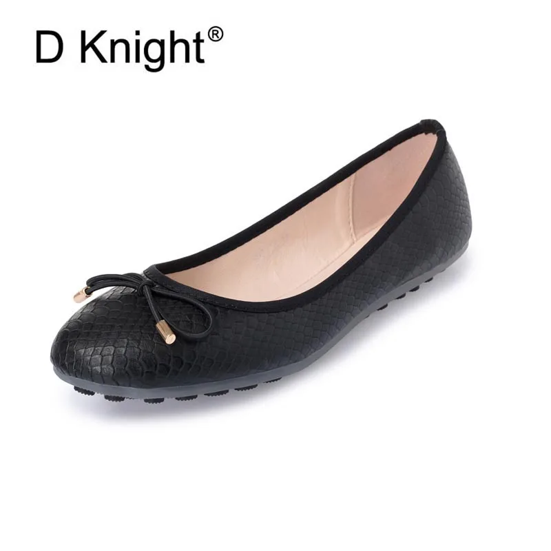 

Ladies Casual Slip-on Ballerinas Flats New Fashion Round Toe Shallow Mouth Flats For Women Elegant Bow Ballet Flats Size 35-41