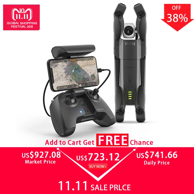 Loro ANAFI Dron 4 K Quadrupter cámara Mini Drones con cámara Drone profesional hasta 25 minutos de tiempo de vuelo VS DJI Mavic Pro Loro ANAFI Dron 4 K Quadrupter cámara Mini Drones con cámara Drone profesional hasta 25 minutos de tiempo de vuelo VS DJI Mavic Pro