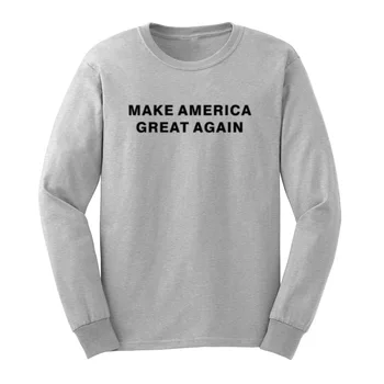 

Loo Show Mens Make America Great Again Long Sleeve T-Shirts Casual Men Tee