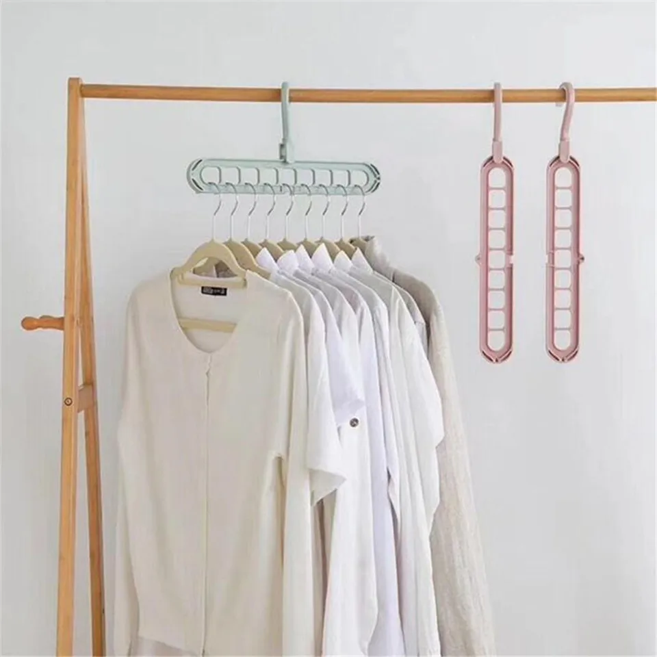 

1pcs 3D Space Saving Hanger Magic Multi-port Support Circle Clothes Hanger Plastic Hangers Storage Racks Clothes Rack Home Tool