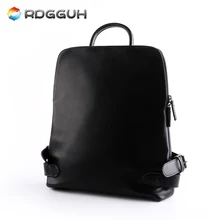 RDGGUH New Fashion Brand Men’s Backpack PU Leather Man School Bags For College Black Waterproof Male Travel Laptop Backpacks