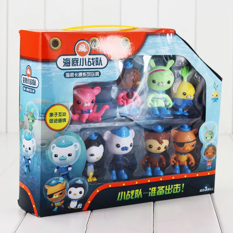 8pcs lot The Octonauts Action Figure Toy Captain Barnacles Kwazii Cat Peso Penguin Shellington Dashi Professor