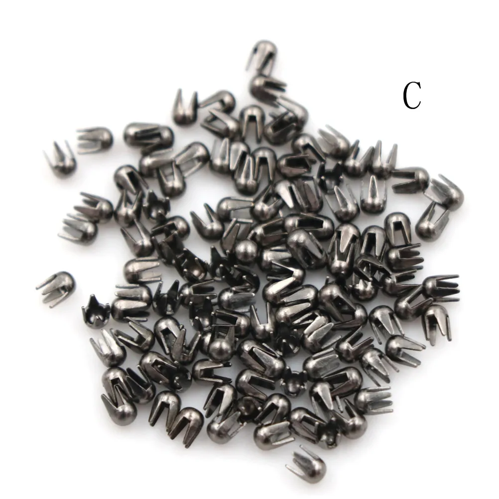 100PCS Mini Buckles 2mm Buckle Super Small Mini Round Bead Claw Hammer For  Doll Accessories DIY Doll Clothes 8