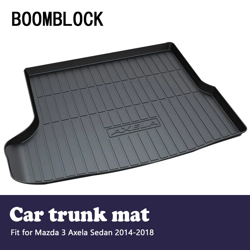 

Auto Car Cargo Liner rear trunk mat For Mazda 3 Axela Sedan 2018 2017-2014 Luggage Tray Carpet Mud Anti Kick Cover Floor Mat