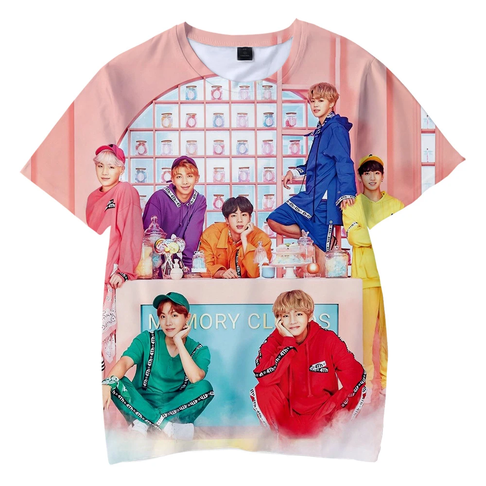 

BF Drop shopping 2019 New kpop JIMIN SUGA 3D t-shirts Boy/girl Children's wear summer Casual t shirts Short Sleeve Clothes