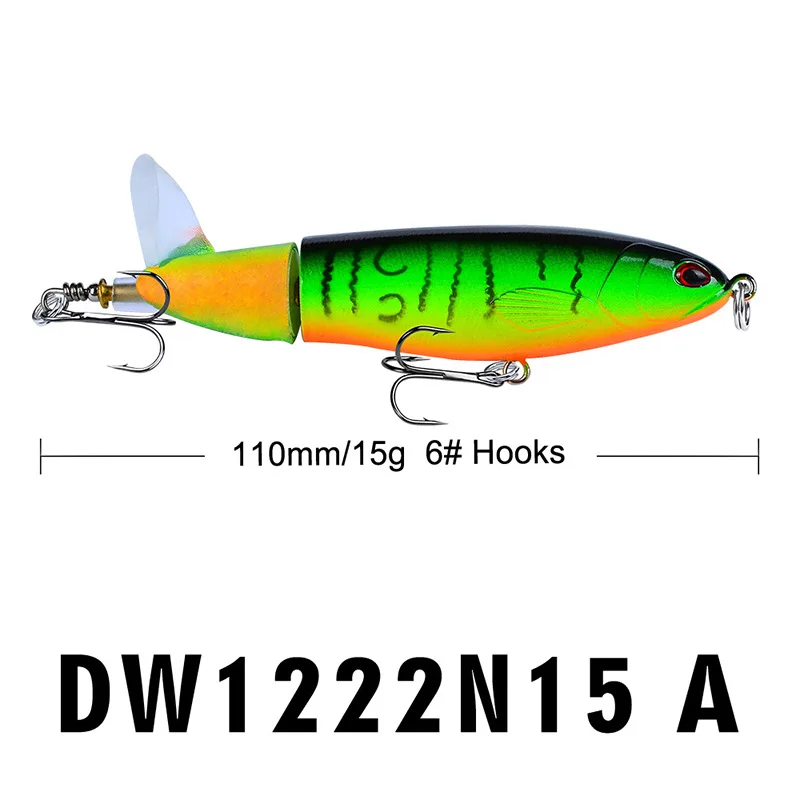 36G//14.5CM Propeller Fishing Lure Hard Bait Tail Fishing Bait For Perch Carp