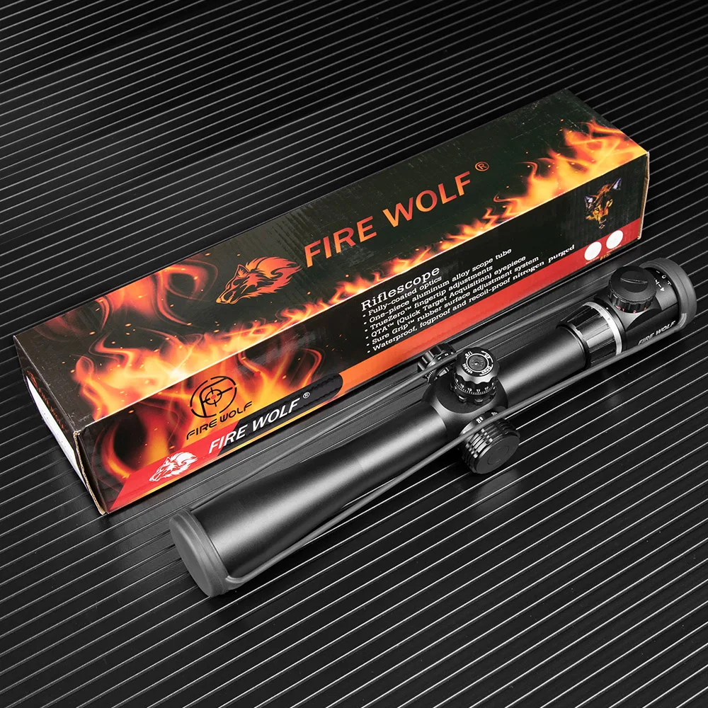 Fire Wolf 4-14X40 Красный Зеленый Крест круглая линия тактика прицел охотничий оптический прицел винтовка водонепроницаемый 500 метров прицел