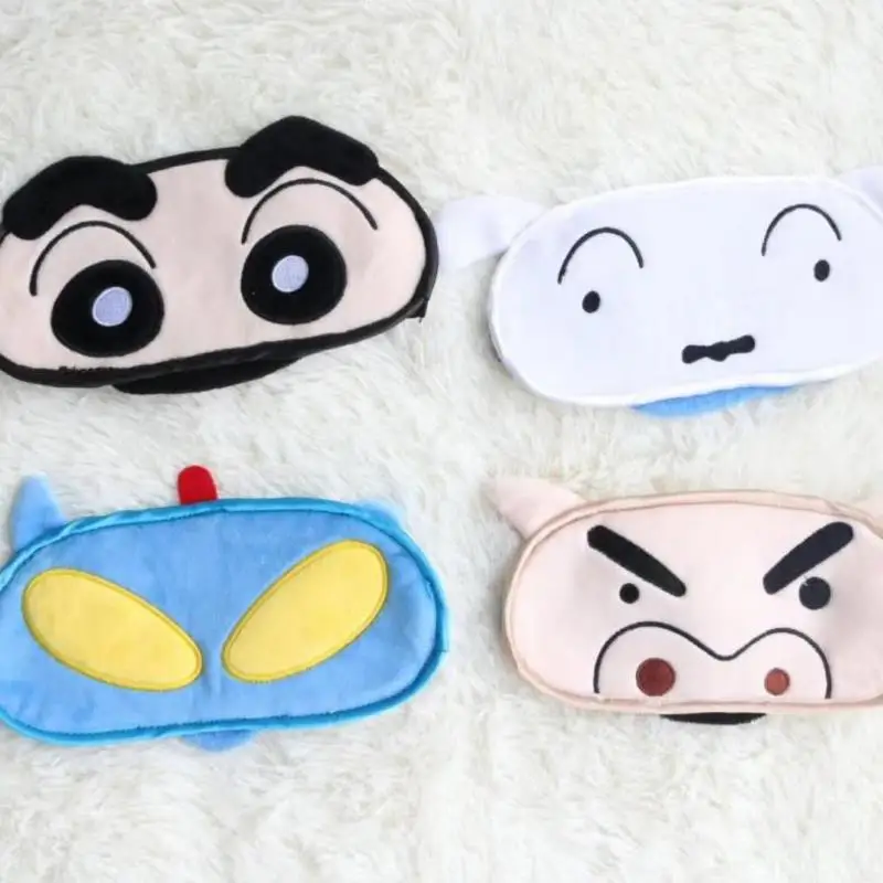 

1 Pc new Crayon ShinChan Eye Mask Cartoon Sleeping Mask Plush Eye Shade Cover Blindfold Eyeshade Hairband Plush Toys