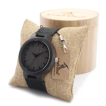 Nuevos hombres de la Marca de Relojes Retro Japón Batería Madera Reloj de Cuarzo Banda de Cuero Real de Los Hombres de Pulsera de Madera de Bambú Para Relojes de los hombres