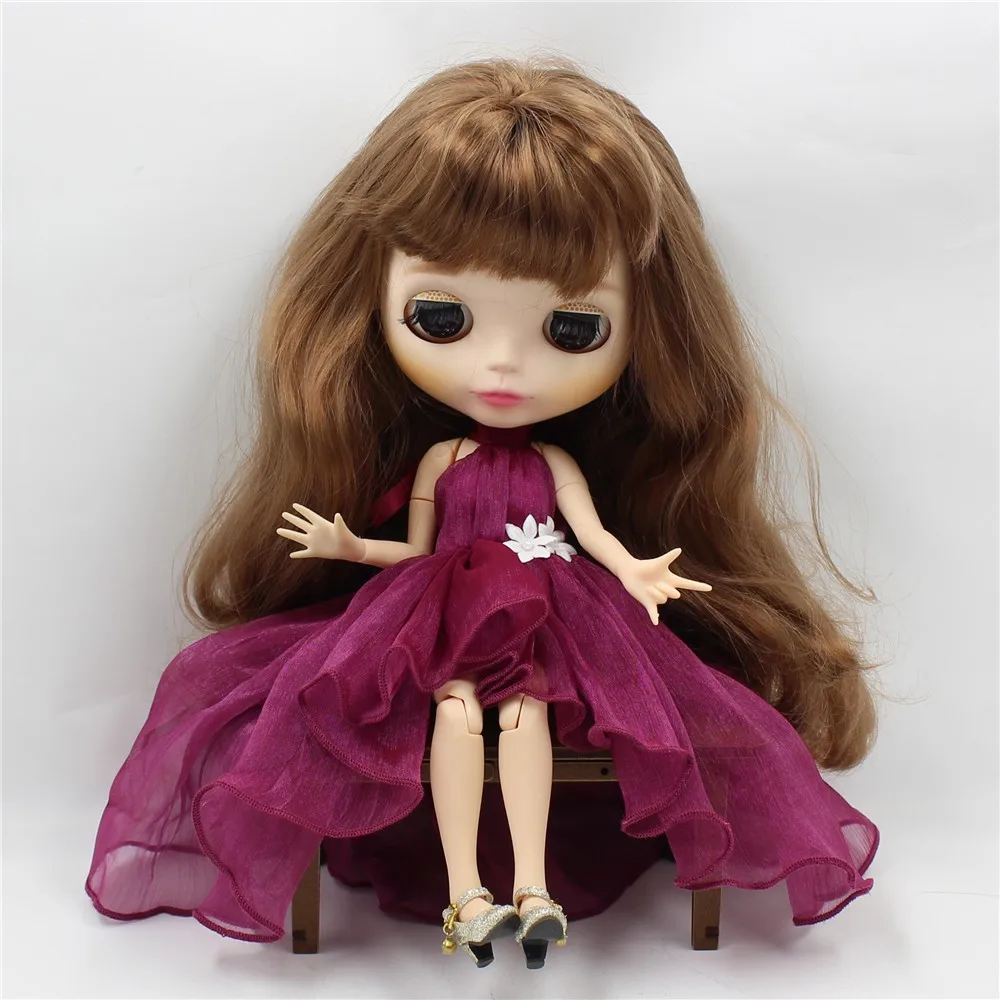 Neo Blythe Doll Chiffon Dress with Flower 3