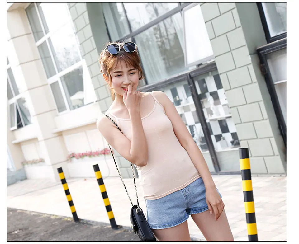 Strap vest cotton summer fine thread vest vest Y-line camisole vest jacket cotton (8)