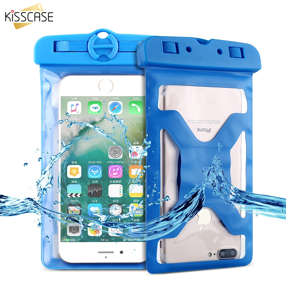 

KISSCASE IPX8 Swimming Waterproof Case For Samsung Xiaomi Huawei 6.2'' Universal Underwater Waterproof Bags For iPhone X 8 7 6s