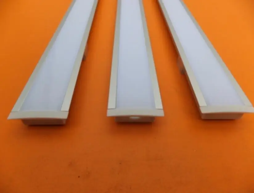 US $118.56 Free Shipping flat shape led profile aluminum slot 2mpcs length with cover and end cap for led strip light