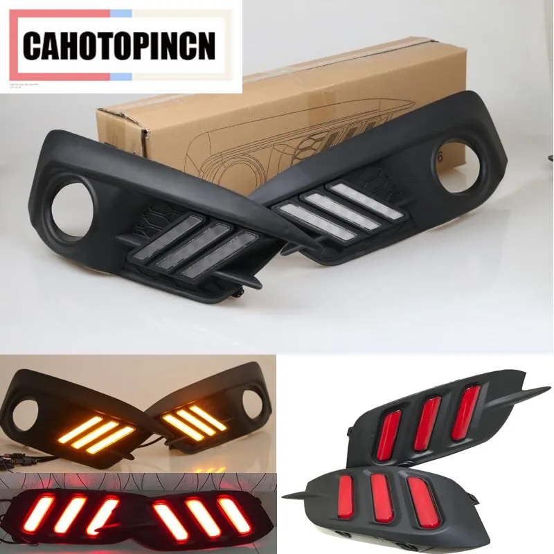 

Yellow Turning Signal style relay 12V Car LED DRL Daytime Running Lights rear bumper brake light For Honda Civic 10th 2016 2017