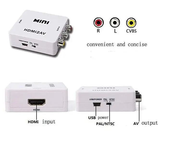 

HDMI Female to 3 RCA Plug Video Audio AV Cable Adapter Converter Connector For Tv Stick Set top box ( HDMI Input to AV Output )