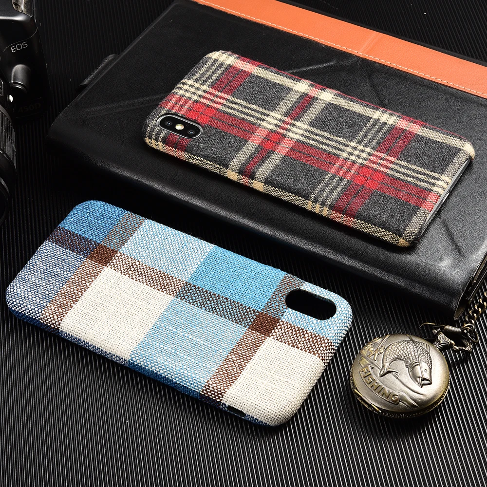

Cloth Shell Case Simple Phone Cover for iPhone 8 Plus Case Soft Silicone Fabric Capa Conque For iPhone X XS Max XR Back Cover
