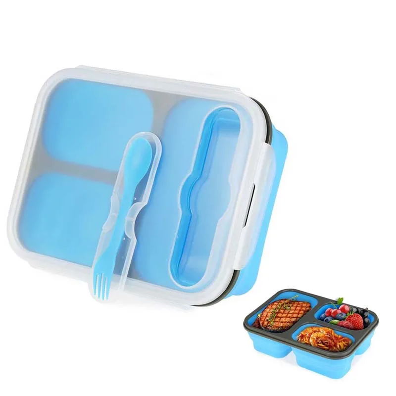 Buy Lunch Box Silicon Portable Collapsible Microwave