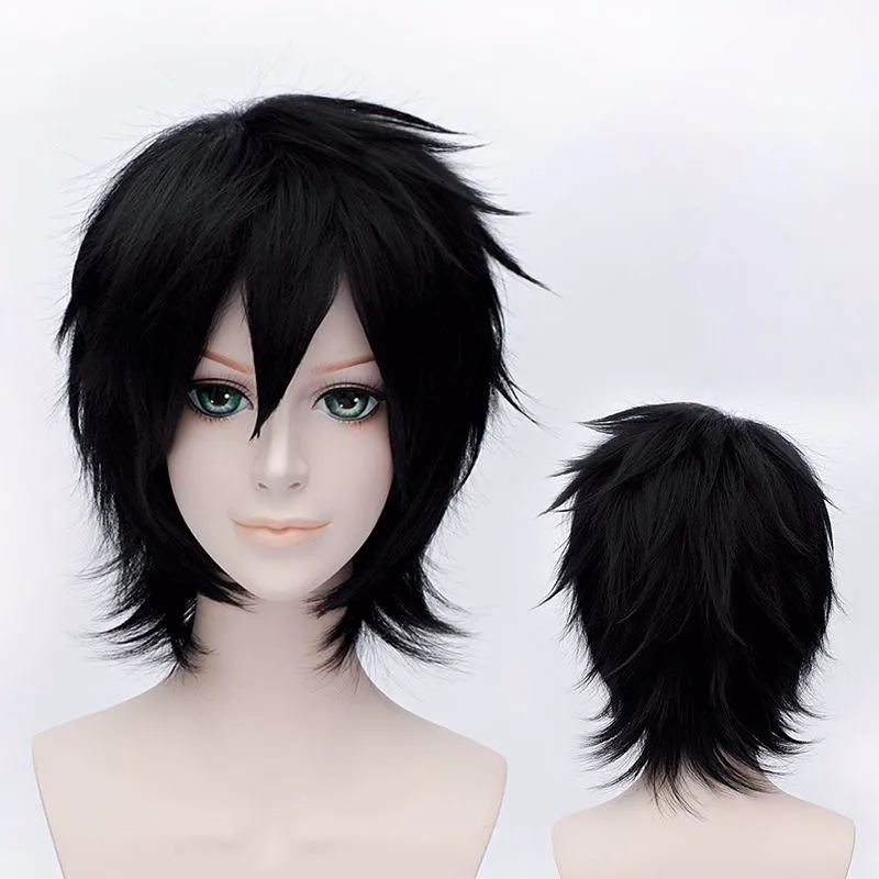 

Big Hero 6 Hiro Hamada Cosplay Costume Wigs Black Short Synthetic Hair +Wig Cap