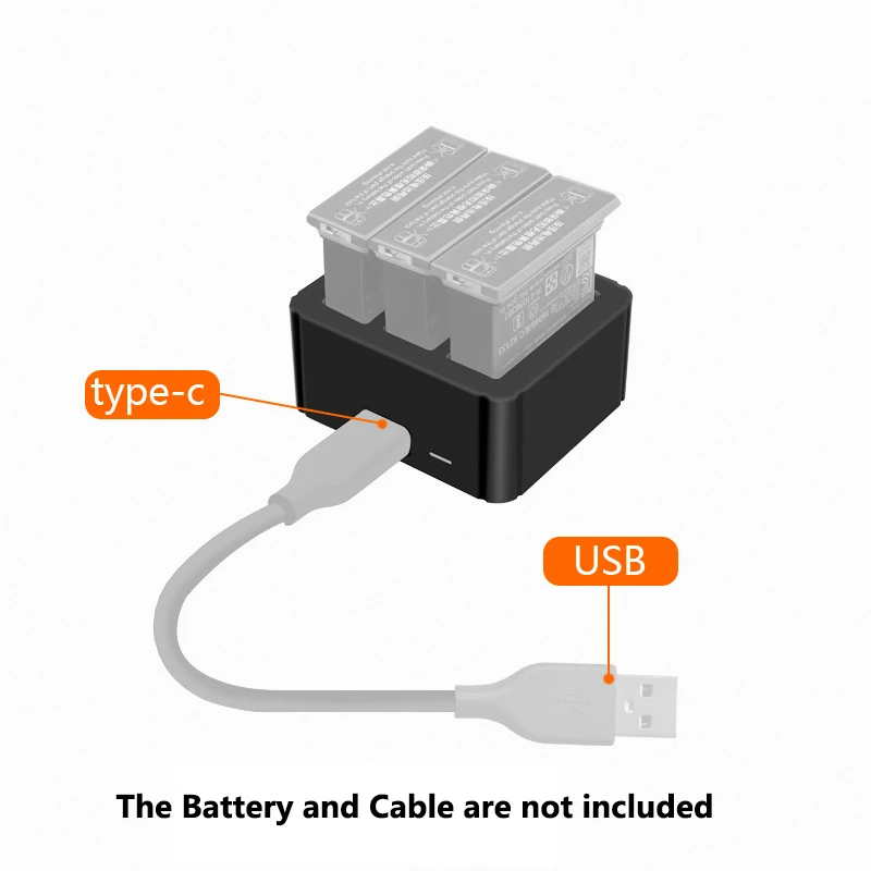 3 в 1 OSMO ACTION battery charger Hub TYPE-C набор для зарядки для DJI OSMO ACTION аксессуары