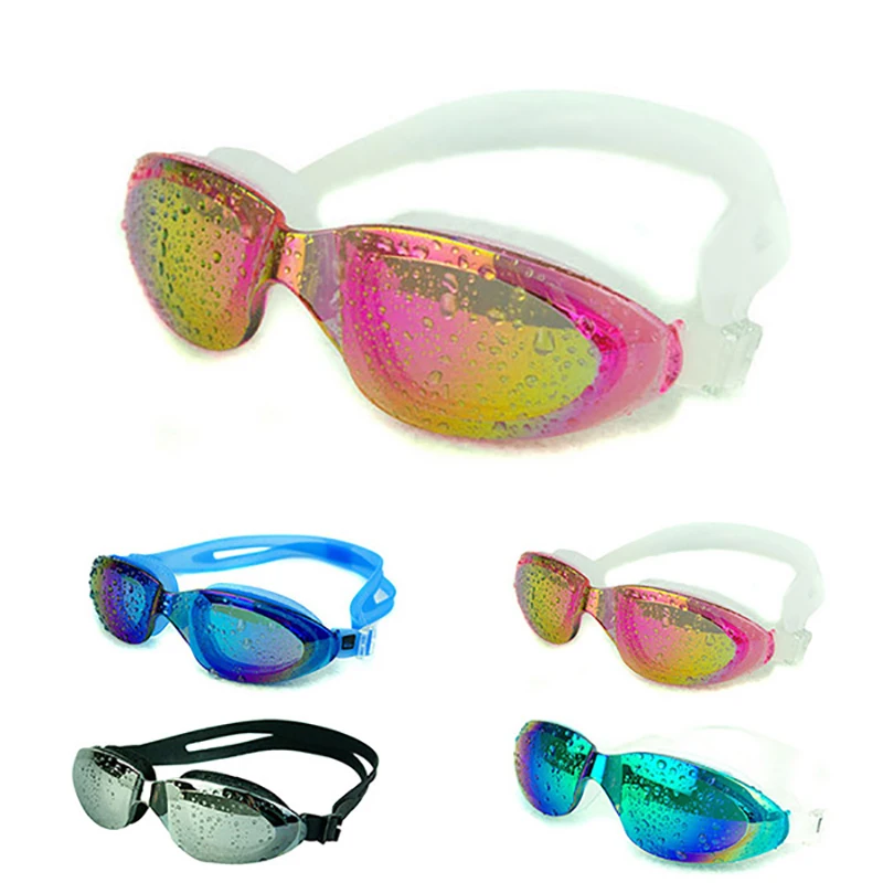 Для женщин и мужчин Профессиональный Водонепроницаемый Анти-туман УФ взрослых регулируемые плавательные очки купальник Natacion Piscina