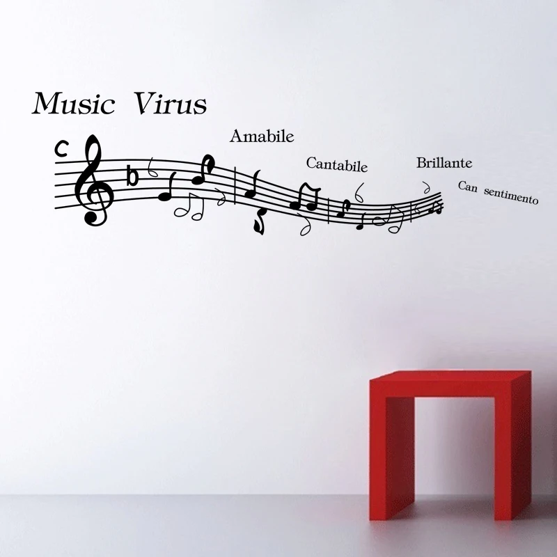 best selling diy vinyl music wall decor sticker on wall decal home decor art mural musical - Music Wall Decor best selling diy vinyl music wall decor sticker on wall decal home decor art mural musical - Music Wall Decor