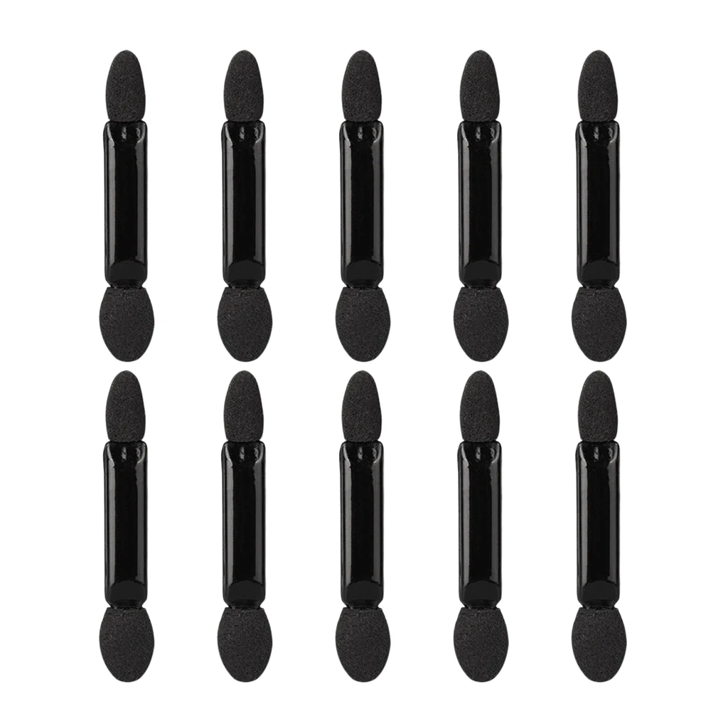 10 Packs Soft Disposable Dual Ended Eyeshadow Brush Sponge Headed Oval Makeup Cosmetics Applicators Eyeshadow Brush Sponge Tip