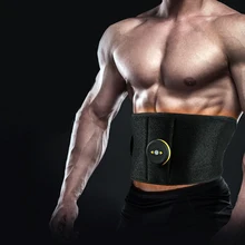 Vibration Sweat Belt Abdominal Muscle Toner EMS Electronic Stimulator Fitness Massager Waist Trimmer Support Slimming Body Home